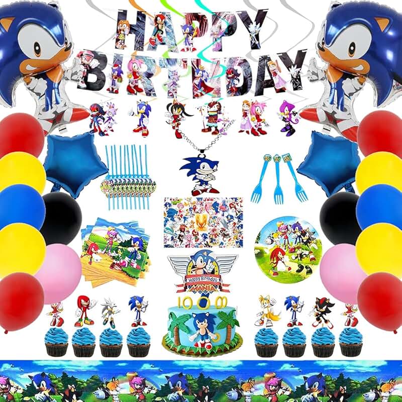 sonic birthday party supplies