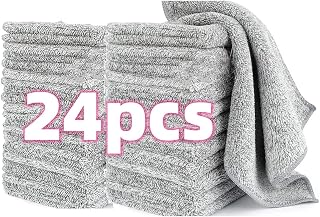 24pack Ultra-Fine Microfiber Cleaning Cloth - Versatile Cloth for Kitchen Towels, Dish Towels,Absorbent Cleaning Towel for Cars&t Kitchen Dish Rags for Washing Dishes,Window,(11.8x11.8inch)