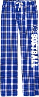 Softball Team District Plaid Flannel Pajama Pants Spirit Wear