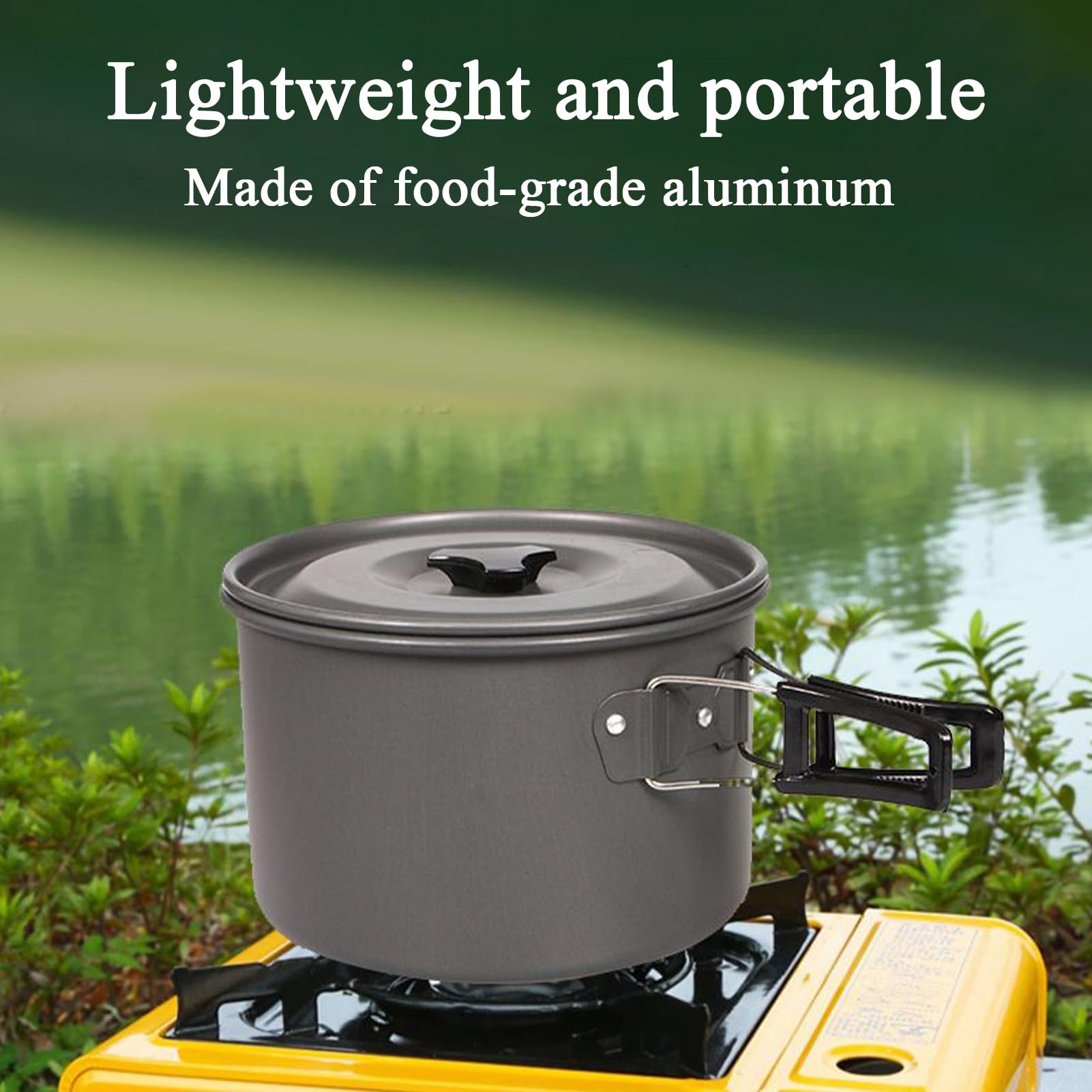 Ensemble D'Ustensiles pour Camping Poêle Résistant à la Chaleur Portable