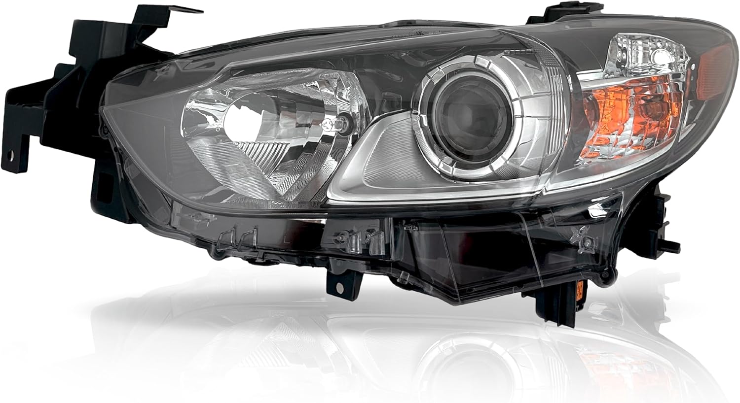 ALLIGATOR AUTO LIGHTS Headlight Assembly Compatible With Mazda 6 2014 2015 2016 2017 Halogen Headlamp with Bulbs, Left/Driver Side
