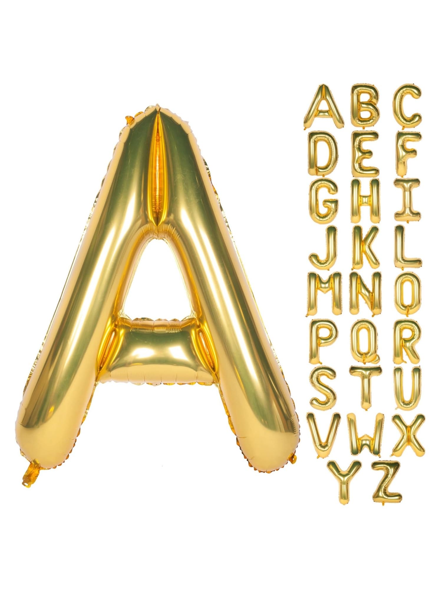 Folienballons, 26 Stück, 81,3 cm, Blau, Gold, Rose, Schwarz, Alphabet-Ballon, groß, vergoldet, Helium, für Geburtstag, Abschlussfeier, Performance, Party-Dekoration