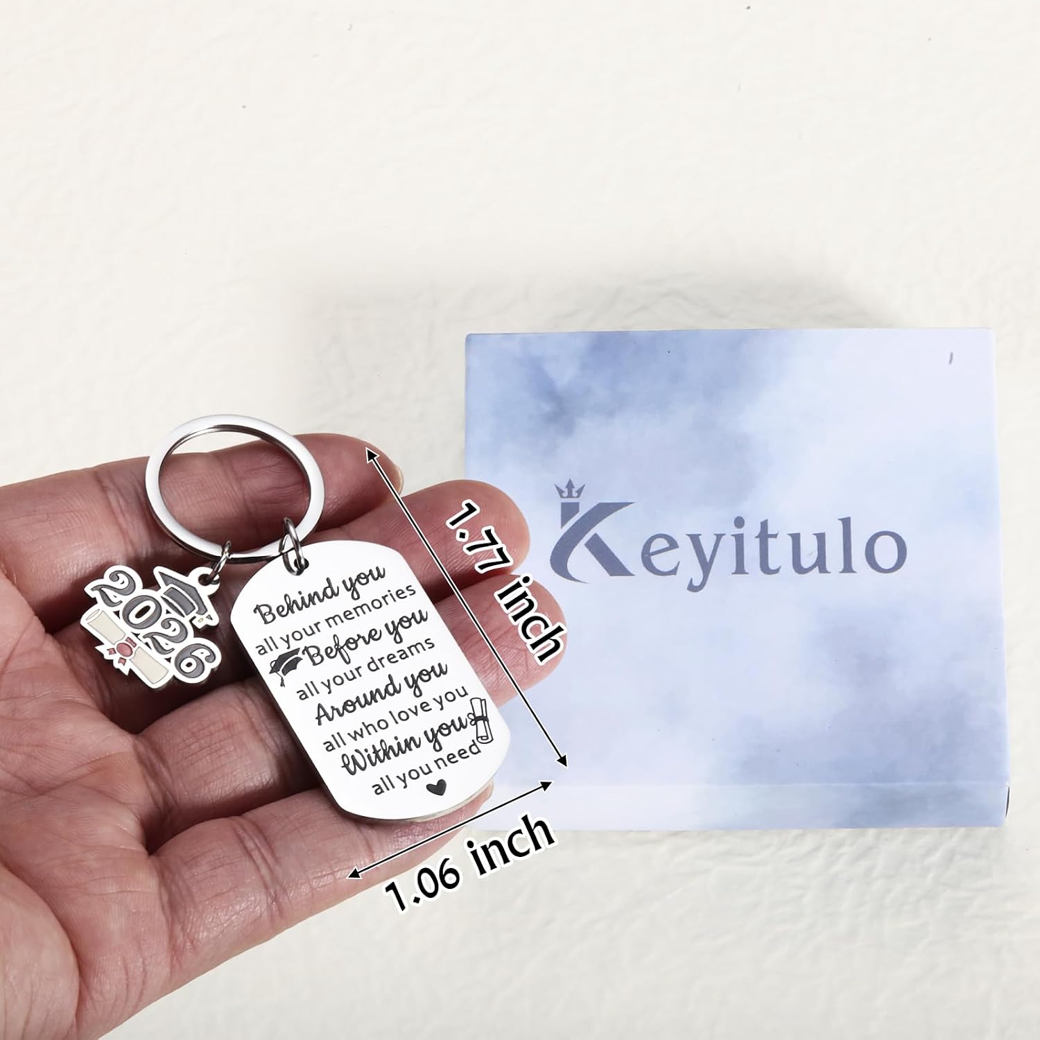 2026 Graduation Gift for Him Her, Class of 2026 Senior 2026 Gifts Keychain, Graduation Gifts for College High School Students Masters Degree Phd Gift, 8th 12th Grade Graduations Giift for Teen Girls