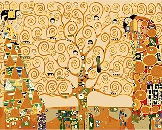Wowdecor Paint by Number Kits for Adults Beginner, DIY Number Painting The Tree of Life by Gustav Klimt Famous Paintings 40x50 cm Wall Art Decor (No Frame)