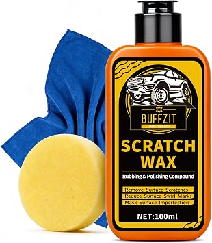 Car Scratch Remover for Vehicles, Scratch Repair Wax, Rubbing & Polishing Compound, Easily Removes Surface Scratches, Effectively Reduces Swirl Marks for Cars and Other Vehicles, 3.4oz/100ml
