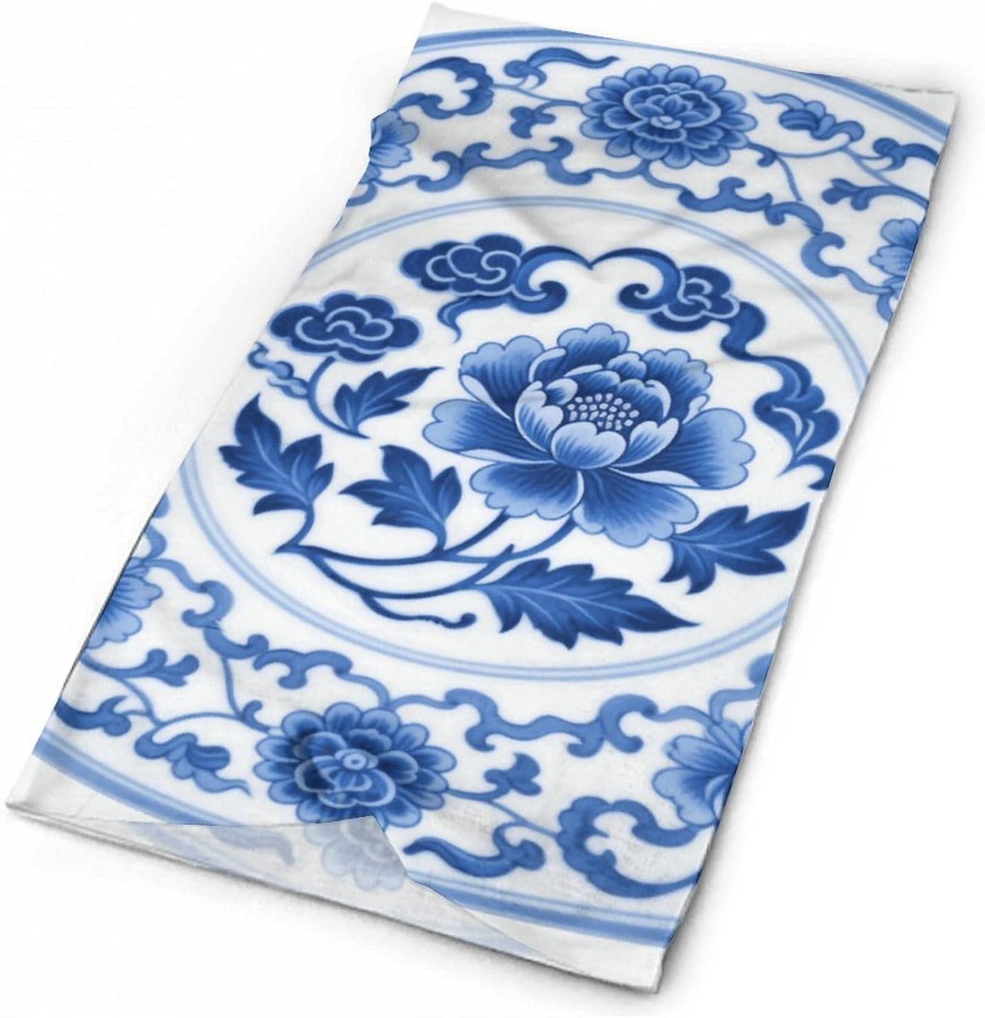 Blue White Porcelain UV Protection Bandana Neck Gaiter Face Mask