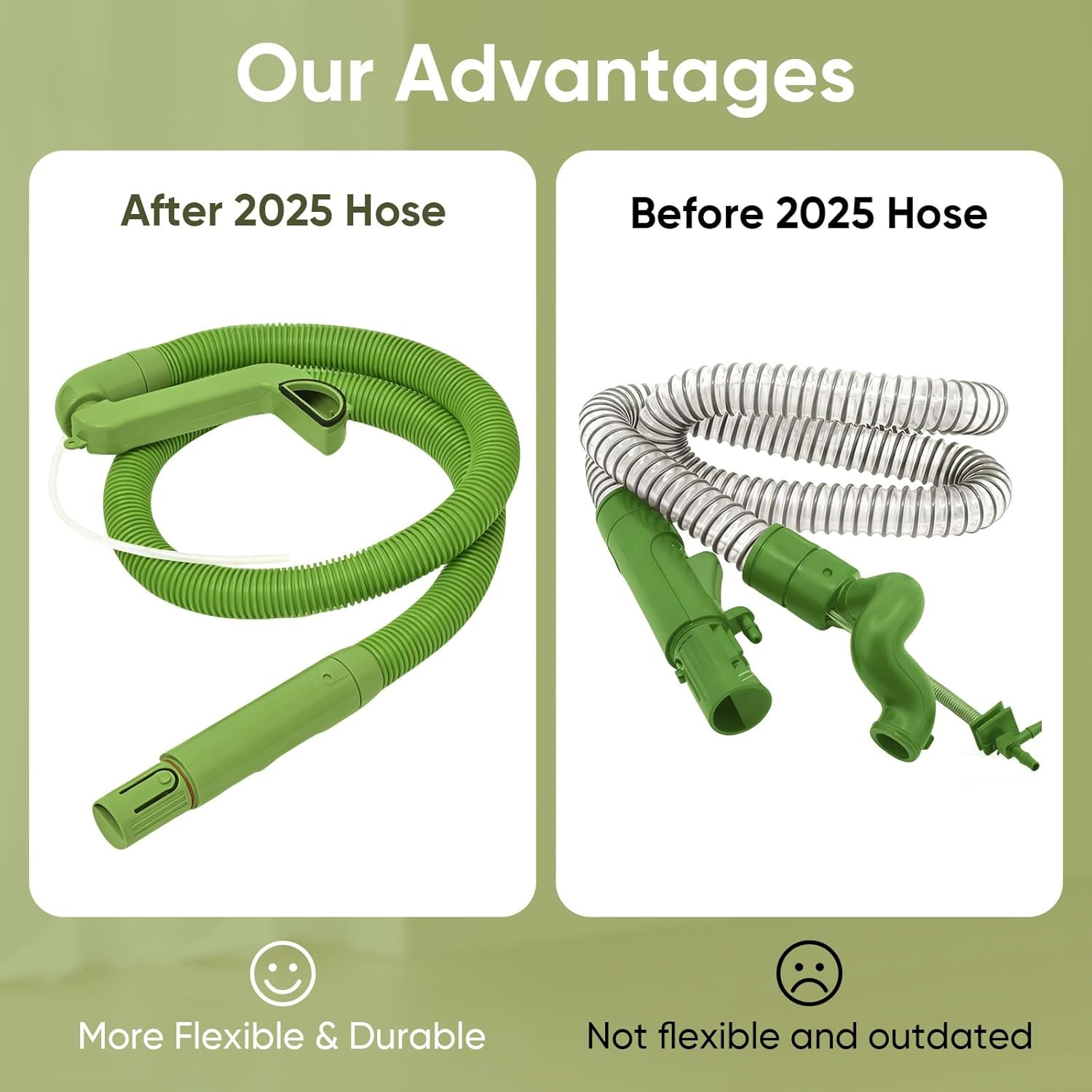 Upgraded Flexible Replacement Hose for Bissell Little-Green Upright &Portable Carpet Cleaners for 1400B 4075 3860 3353 2458 1400 Series With 3" Tough Stain Brush,brush,Self-Cleaning Tool,Crevice brush