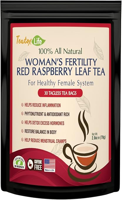 Red Raspberry Leaf Tea Fertility Pregnancy Tea For Women To Get Pregnant Fast Induce Labor And Aid Uterus Health Caffeine Free 30 Tea Bags Made In Usa Amazon Ca Everything Else