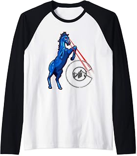 Blucifer - Denver Airport Creepy Horse Raglan Baseball Tee