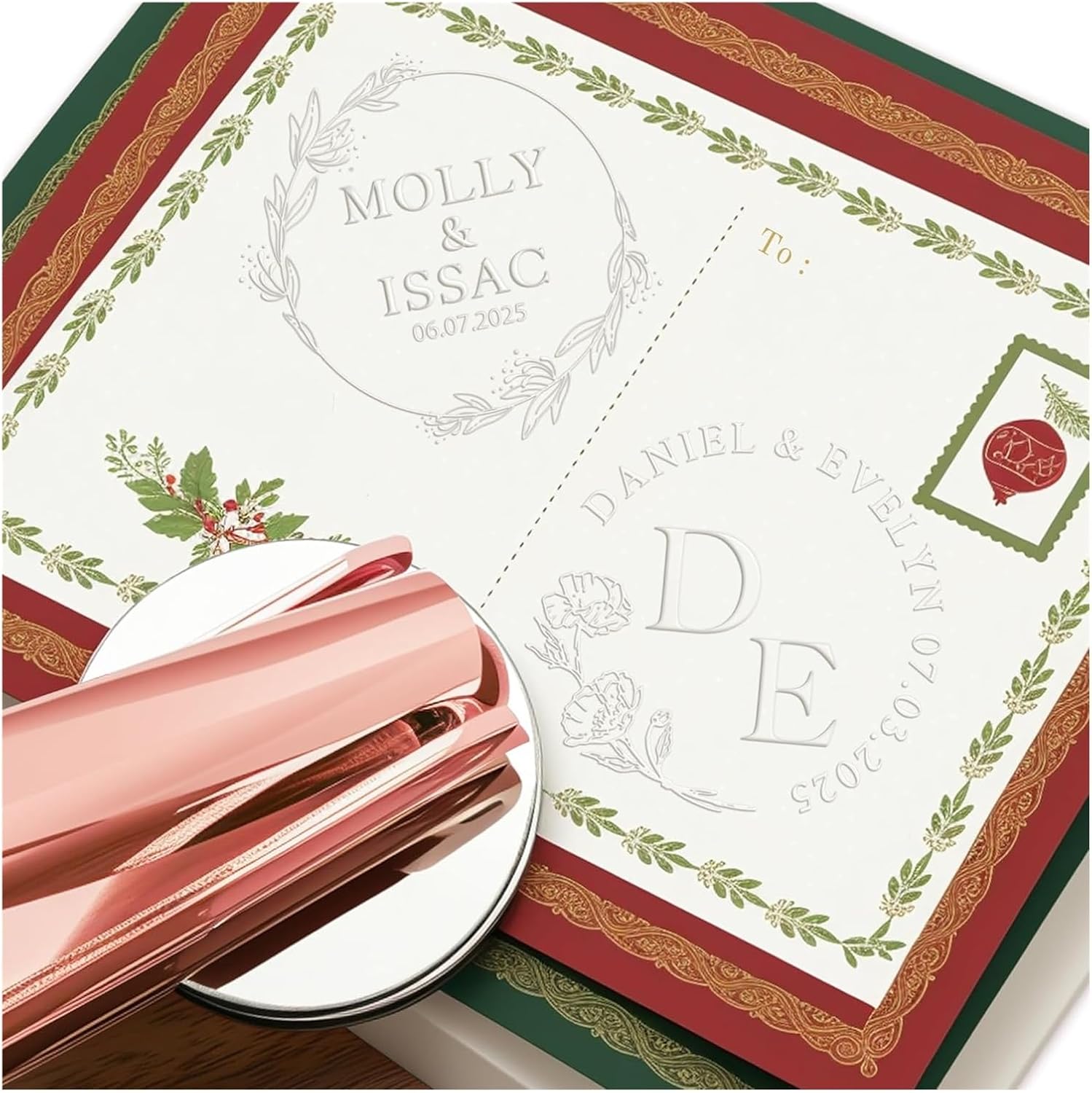 Personalized Book Embosser – Custom Book Stamp & Embossing Press for Your Library Collection, Elegant Personalized Book Press for Book Lovers & Bibliophiles, Bookish Gift for Readers(Gold)