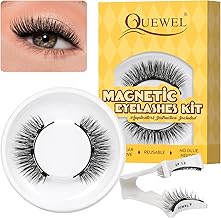 Reusable Natural Magnetic Eyelashes with Applicator, No Glue Necessary False Eyelashes Magnetic Easy to Wear and Remove with Instructions (Style A)