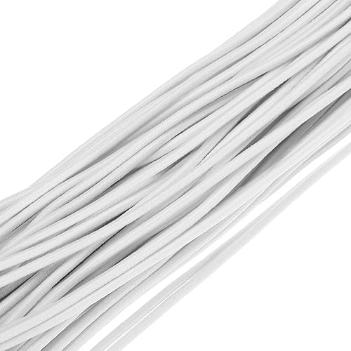 Vista 650 de PATIKIL Cuerda elástica elástica de 1/8 pulgadas, 11 yardas (0.118 in x 32.8 ft), color verde militar para manualidades, correas de gancho