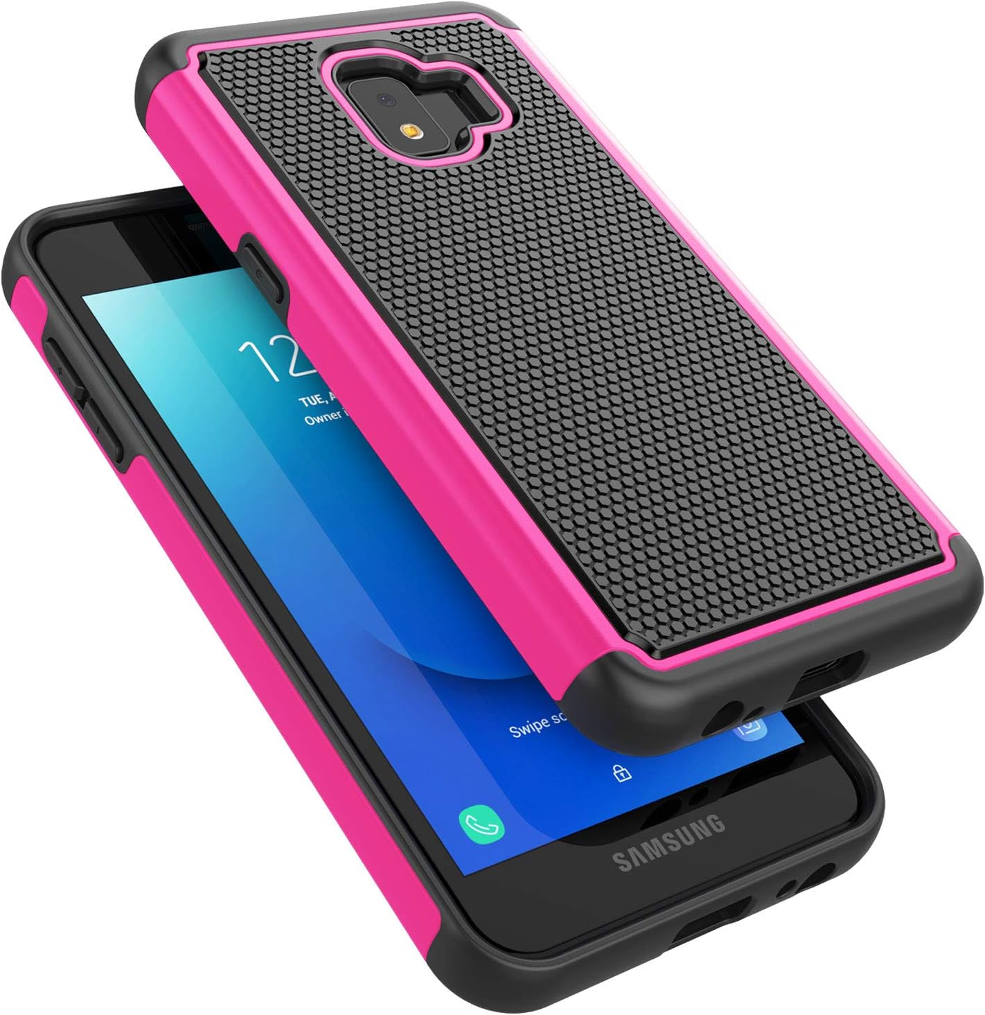 Tekcoo Galaxy J2 2018 2019 / J2 Core Case, Galaxy J2 Shine / J2 Dash / J2 Pure Case for Girls, [Tmajor] Shock Absorbing Rubber Plastic Bumper Grip Cute Sturdy Hard Phone Cover for Samsung J260 [Rose]
