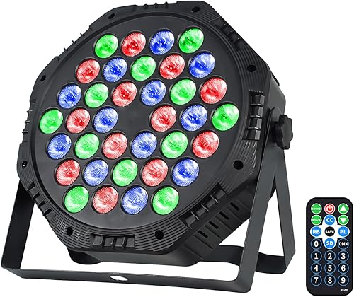 Par enciende 36 luces de etapa LED, iluminación de la etapa del control de RGB DMX para DJ Party Disco boda interior