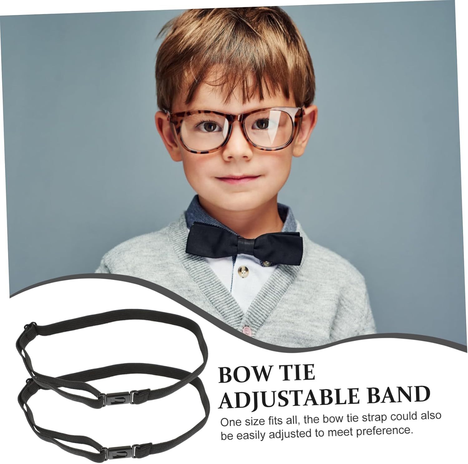 COLLBATH 10pcs Mens Bow Tie Elastic Band Bow Tie Elastic Straps Diy Bowknot Band for Party and Wedding