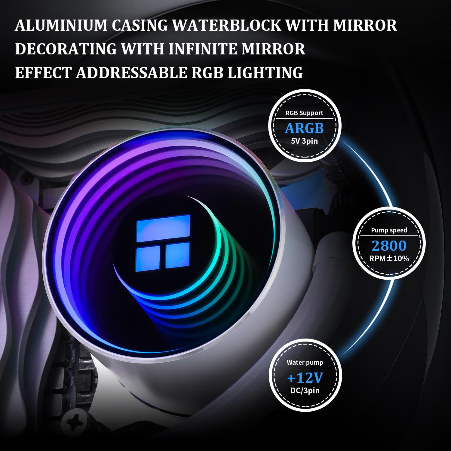 Thermalright Frozen Notte 120 ARGB White Aio CPU Cooler, 120 Specification Cold Row, ARGB PWM Cooler Fan, for Intel lga115x/1200/1851/1700,AMD:AM4/AM5, Computer Aio