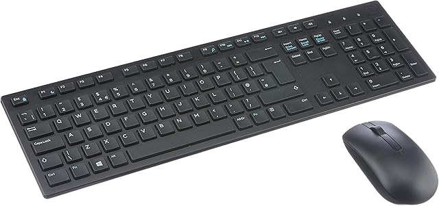 Dell KM636 - Keyboard and Mouse Set - Wireless - QWERTY - UK - Black - for Latitude 33XX 2-in-1, Precision Mobile Workstation 5750, 77XX, Vostro 35XX, 36XX