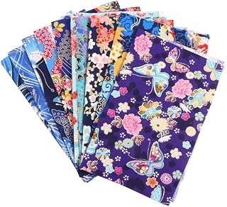 NOLITOY Pacote de tecido de algodão japonês com 10 peças, retalhos, faça você mesmo, tecido, costura, patchwork, scrapbook, tecido, folha de arte, acessórios de artesanato (borboleta)
