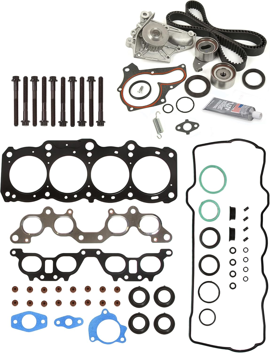MA-9761238413 Head Gasket Set Timing Belt Kit Water Pump Compatible With/For 97-01 Toyota Camry 5SFE