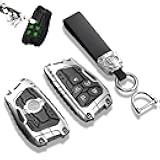 LCWPJWWS Heavy Metal Key Fob Cover Protector, Compatible with 2022 2023 2024 2025 Chevy Silverado 1500 GMC Sierra 1500,2024 2025 Silverado Sierra 2500HD 3500HD Keychain Accessories