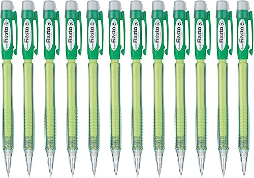 Pentel Portaminas Fiesta, 164 pulgadas, grado HB, 1 paquete de 12 lápices, AX105-DO