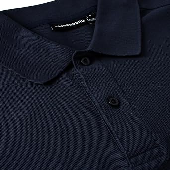J.Lindeberg Mens Pike 2 Button Regular Fit Golf Polo Shirt