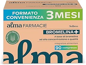 Bromelain + 90 Tablets 3 Months, Strong Draining Legs Alma Pharmacies, High Concentration 2500 GDU/g with Extended Release, Cellulite Supplement, Anti-edema Action, Anti-Inflammatory Action