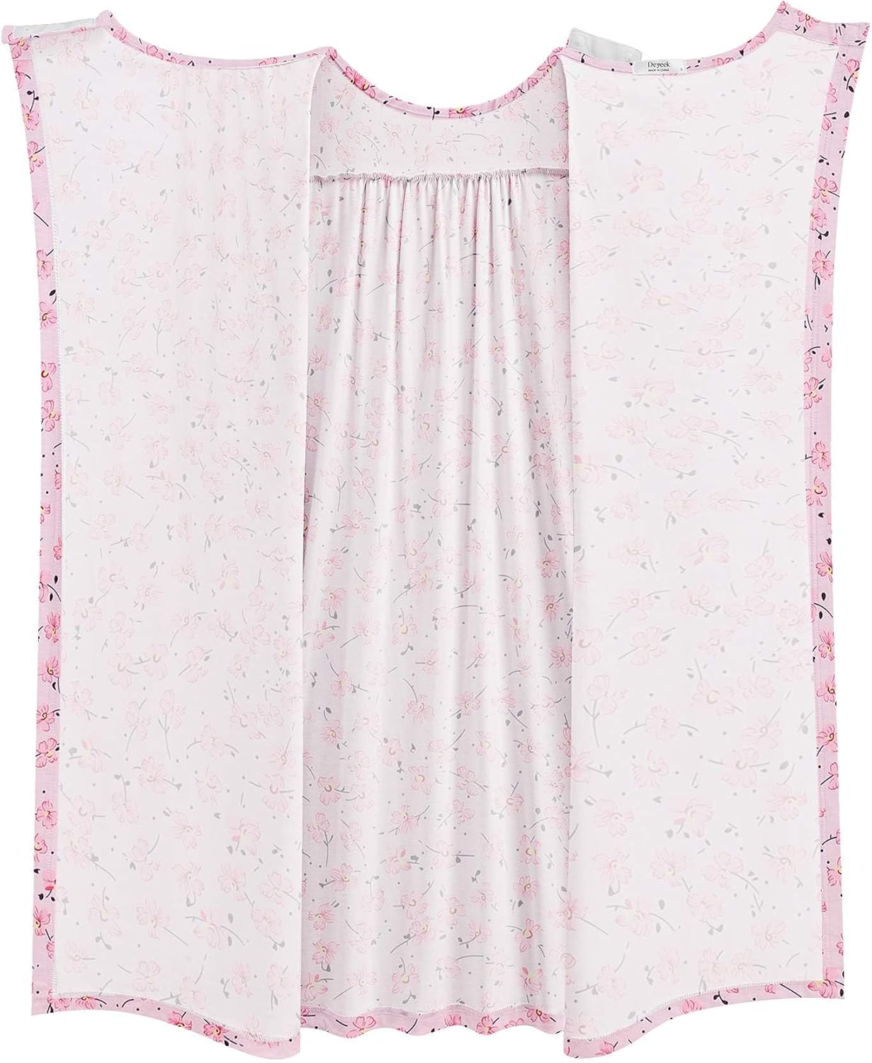 Deyeek Hospital Gowns for Women Open Back Dress Long Sleeve Post Surgery Tear Away Adaptive Nightgowns Dialysis Clothing - Image 7