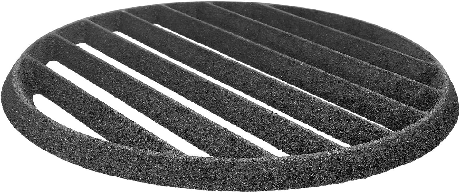 Heavy Duty Circular Iron Charcoal Cooking Grate with Enhanced Airflow and Easy Installation Replacement BBQ Grill Grate for Grilling and Barbecue Black 25cm