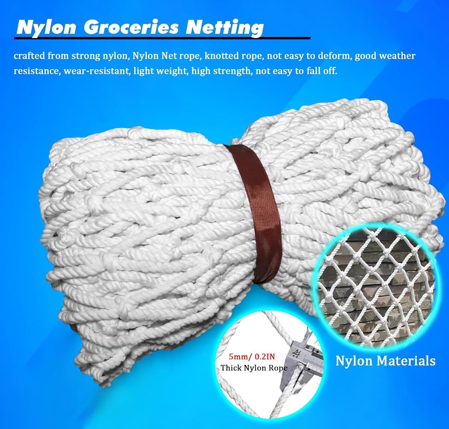 Safe Net for irs & Balconies, Fall Protect for Kids, Pets & Adults - Building Site Fence Netting, Soccer Goal Bactop Mesh, Versatile & Reliable image 4