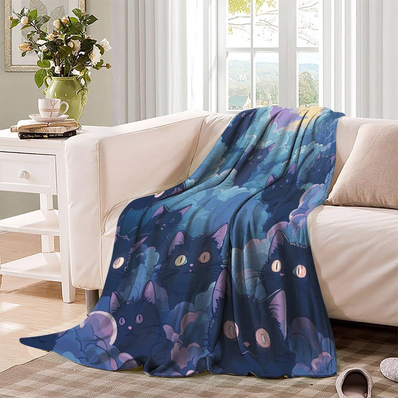 Coperta morbida in pile di flanella, ideale come regalo di compleanno per amici, familiari, regalo di Natale per amici e partner, coperta natalizia per divano e letto, 150 x 200 cm