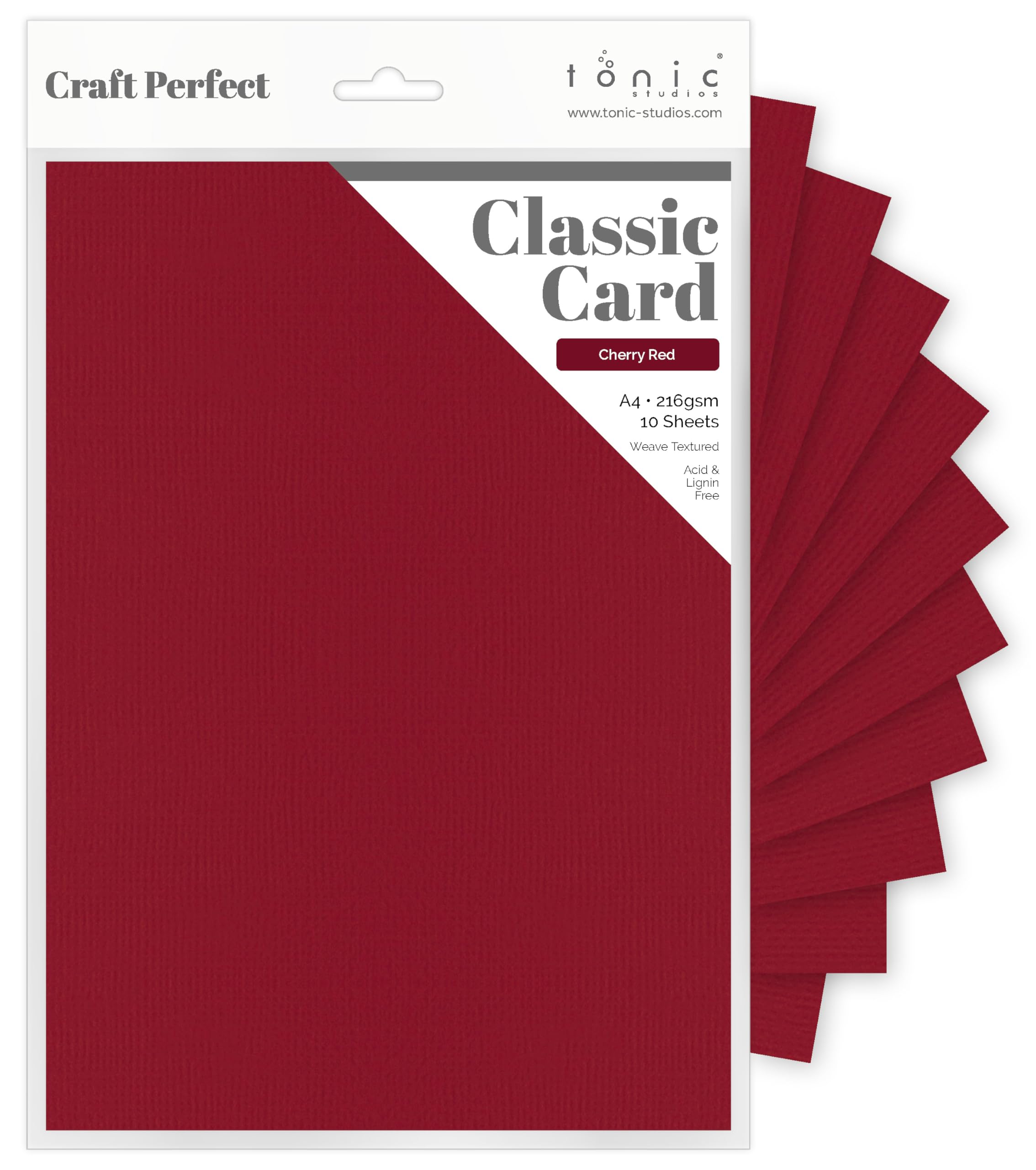 Tonic Studios Cherry Red Craft Perfect Card A4,