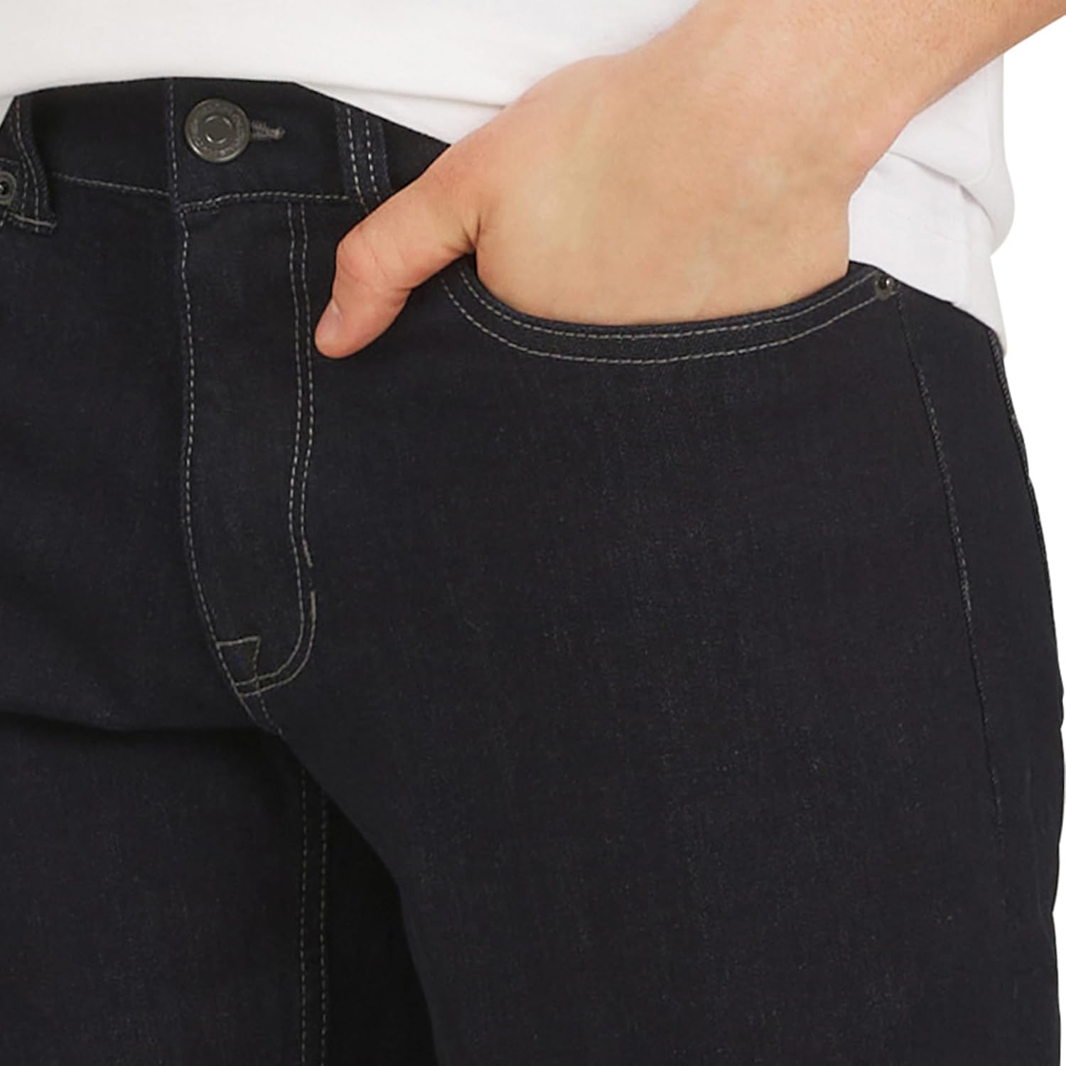 Quiksilver Men's 5 Pocket Straight Fit Stretch Waist Denim Jeans - Image 2