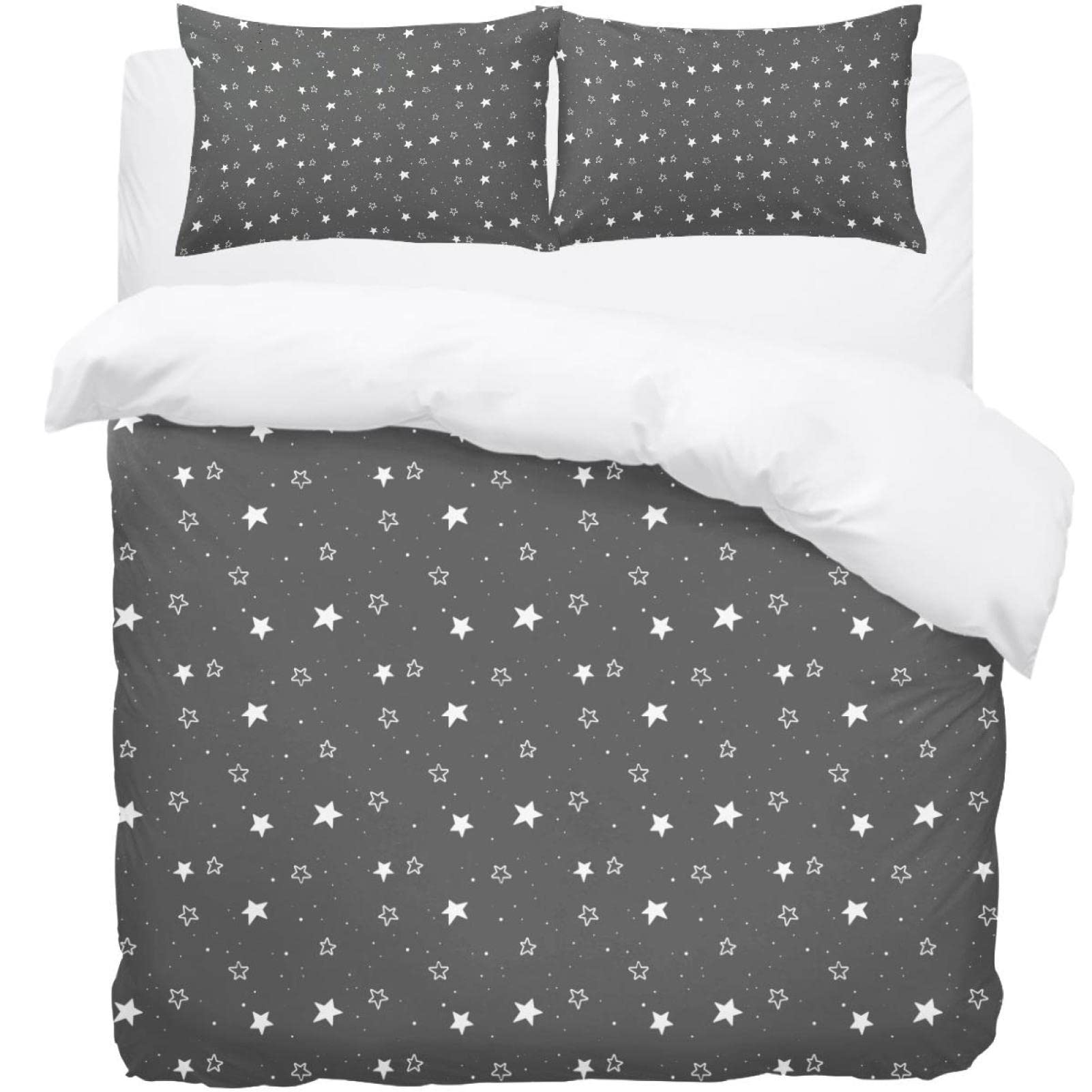 Housse de couette motif étoiles d'hiver et ses taies pour sublimer vos nuits