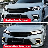 Vista 4 de Switchback - Lámpara LED antiniebla frontal blanco/ámbar, lámpara secuencial diurna de funcionamiento, característica de señal de giro LED