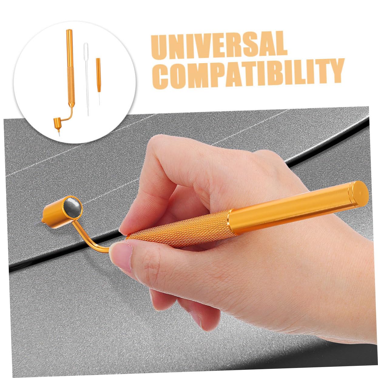 2 Stück Autolack Reparaturstift Gold 0,5mm Präzisions Farbapplikator für Kleine Lackschäden Kratzer Ausbesserung Auto Pkw Vielseitig Kompatibel
