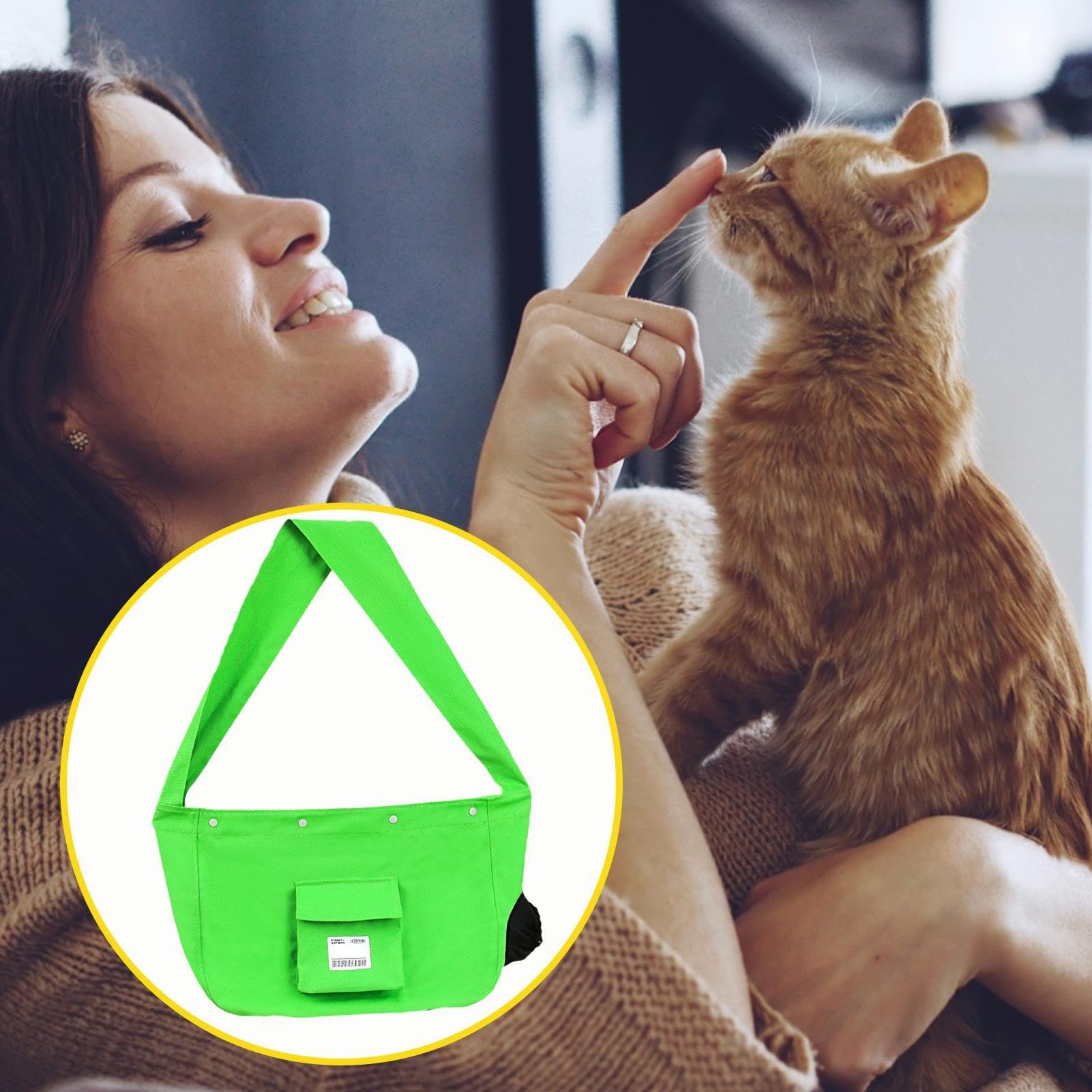 Bolsa de Transporte para Gatos, Bolsa de Transporte para Mascotas para | gatos | Bolsa de transporte para gatos transpirable y ajustable para mascotas, bolsa de asas de gran capacidad para