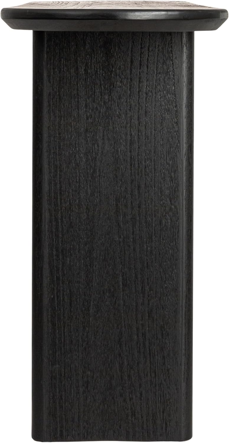 Creative Co-Op Asymmetrical Firwood and Sycamore Wood Console Table, Black