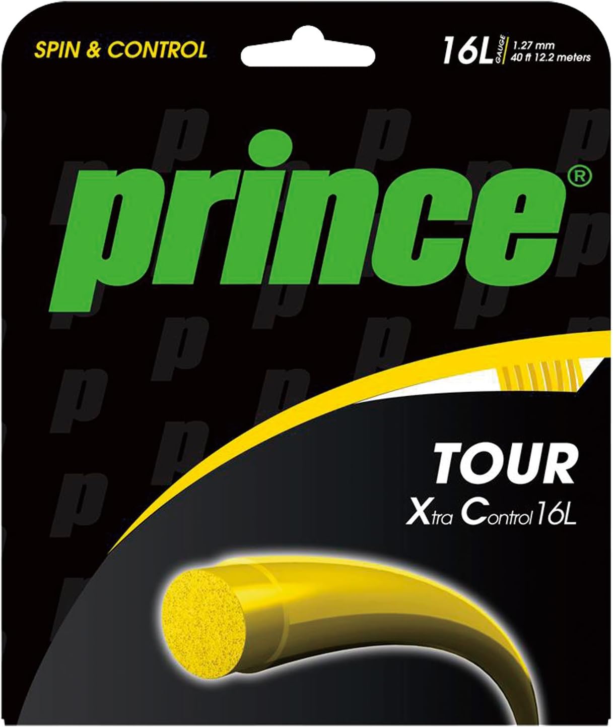 Prince Tour XC Tennis String Set-16L Gauge-Yellow