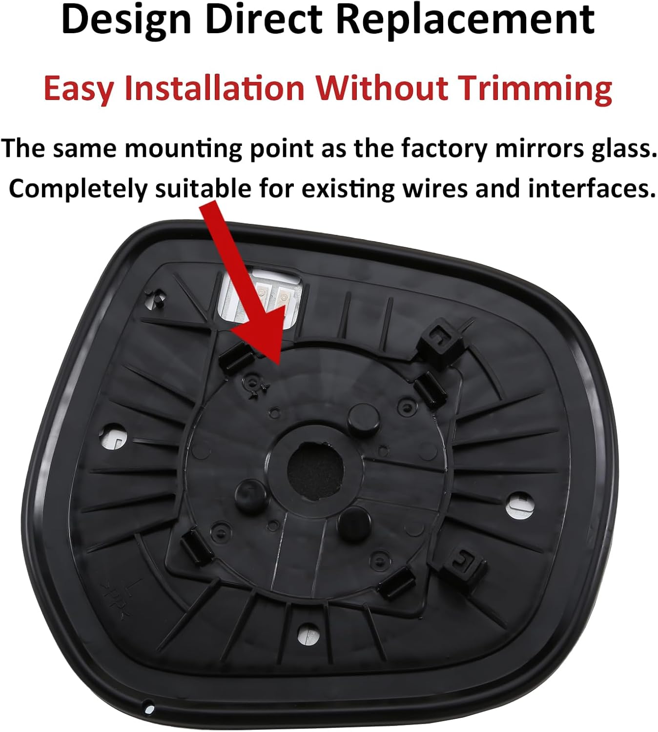 Driver Side Mirror Replacement for Lexus LX570 2008-2015, GX460 2010-2019 - Left Side Mirror Glass, Rear View Mirrors Glass with Power Heated