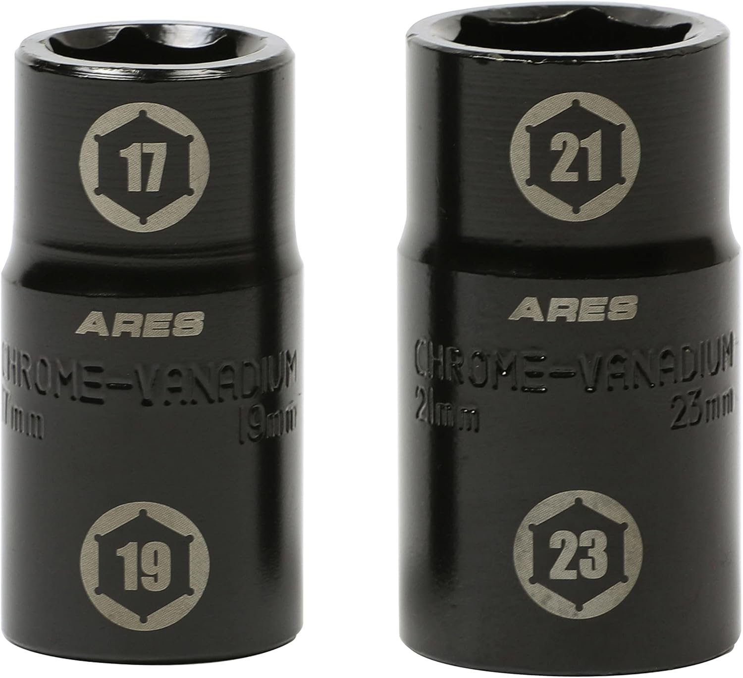 ARES 57001 – Heavy Duty Extendable Lug Wrench Set – High-Torque Lug Wrench Extends from 17.5 to 23.5 Inches (447mm to 600mm) – Includes 2 Double-Sided 6-Point Sockets for Broad Vehicle Coverage