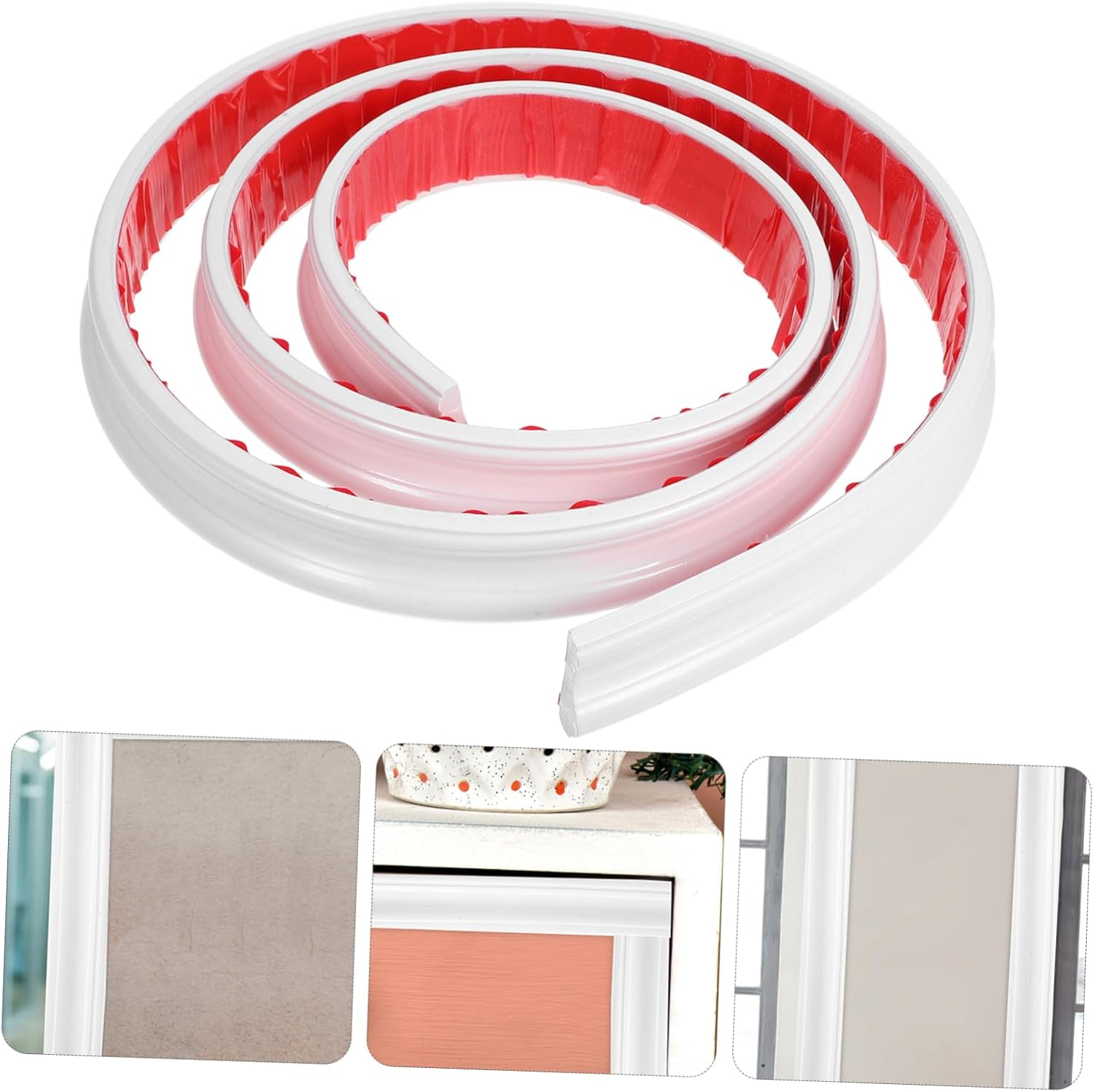 2m Peel and Stick Wall Trim Molding Self-Adhesive Tile and Mirror Edge Protector for Home Decor Wide Moulding for Seamless Application and Enhanced Aesthetic Appeal