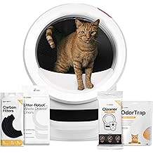 Litter-Robot 4 Supply Bundle by Whisker, White - Automatic, Self-Cleaning Cat Litter Box, WiFi Enabled, Includes Litter-Robot 4, 3 OdorTrap Refills, 10 Liners, 30 Cleaner Wipes, &amp; 2 Carbon Filters