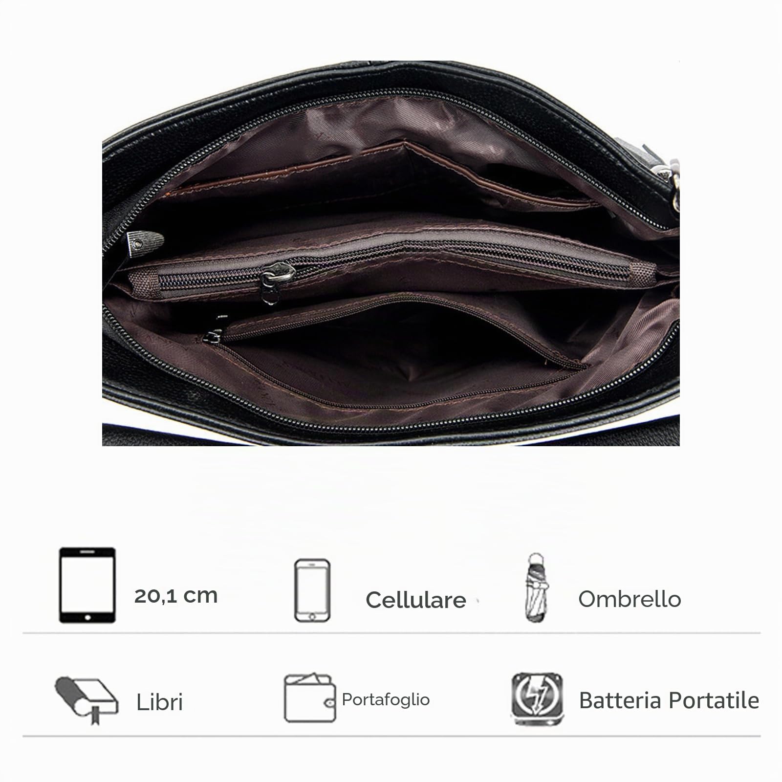 Donna Borsa a Spalla in Pelle PU Tempo libero Borse a Mano Hobo Grande capacità Borsa a tracolla
