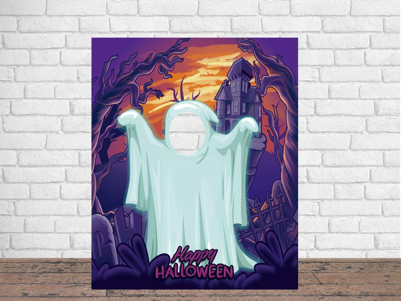 Photocall en Pegasus para Halloween Fantasma 130x159cm | Photocall Ideal para Fiestas | Accesorios de Regalo | Photocall Original