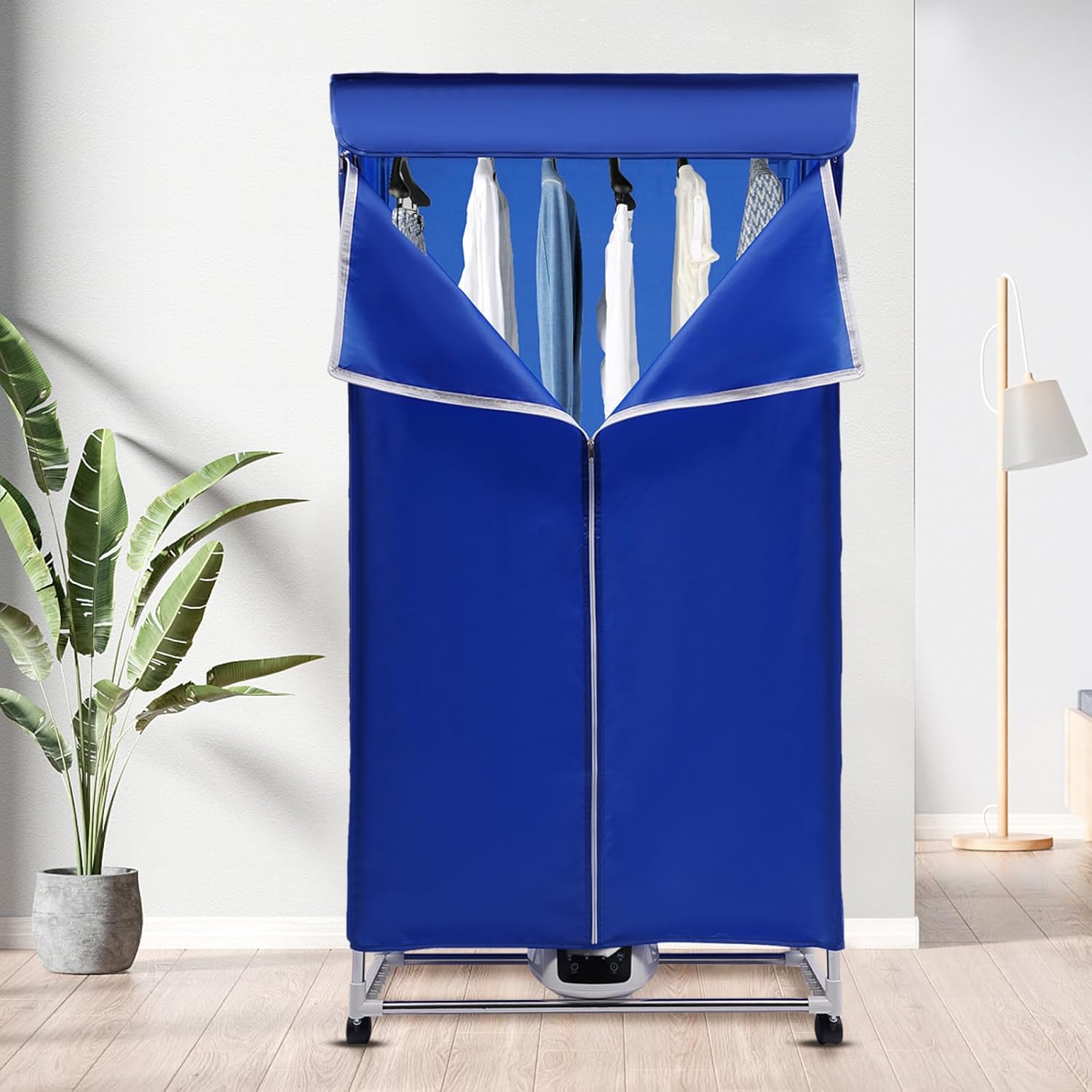 Royal Blue Portable Mini Dryer Machine with Touch Screen, Dryer Bag, Fast & Efficient Drying for Apartments, RV, Dorm