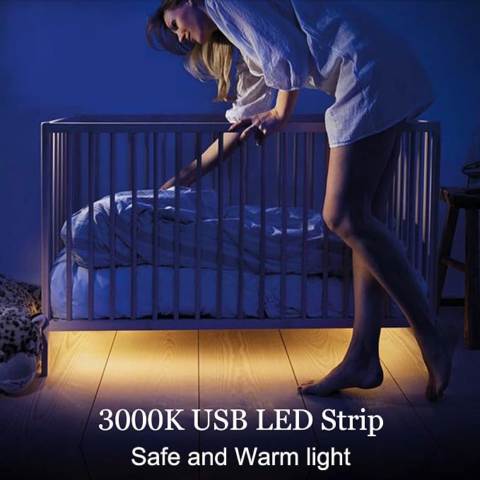 Tira de LED COB USB 4.9ft Dimmer Blanca Cálida miniatura 3