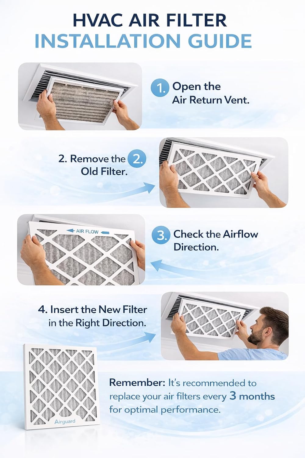 AirGuard Air Filter 20 x 24 x 2 - DP MAX 40 Pleated Panel Filter - MERV 8 Furnace Filters 12 Pieces