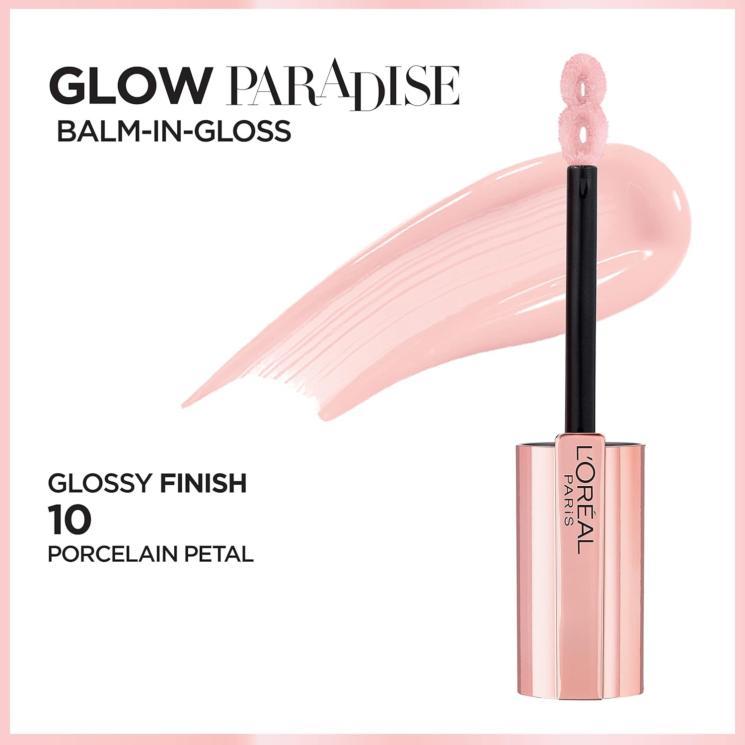 L'Oreal Paris Glow Paradise Hydrating Lip Balm-in-Gloss with Pomegranate Extract & Hyaluronic Acid, Angelic Daydream, 0.23 fl oz : Everything Else