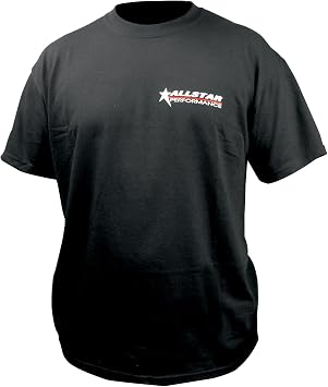 Allstar Performance ALL99902L Black -Large T-Shirt with Logo Front and Back